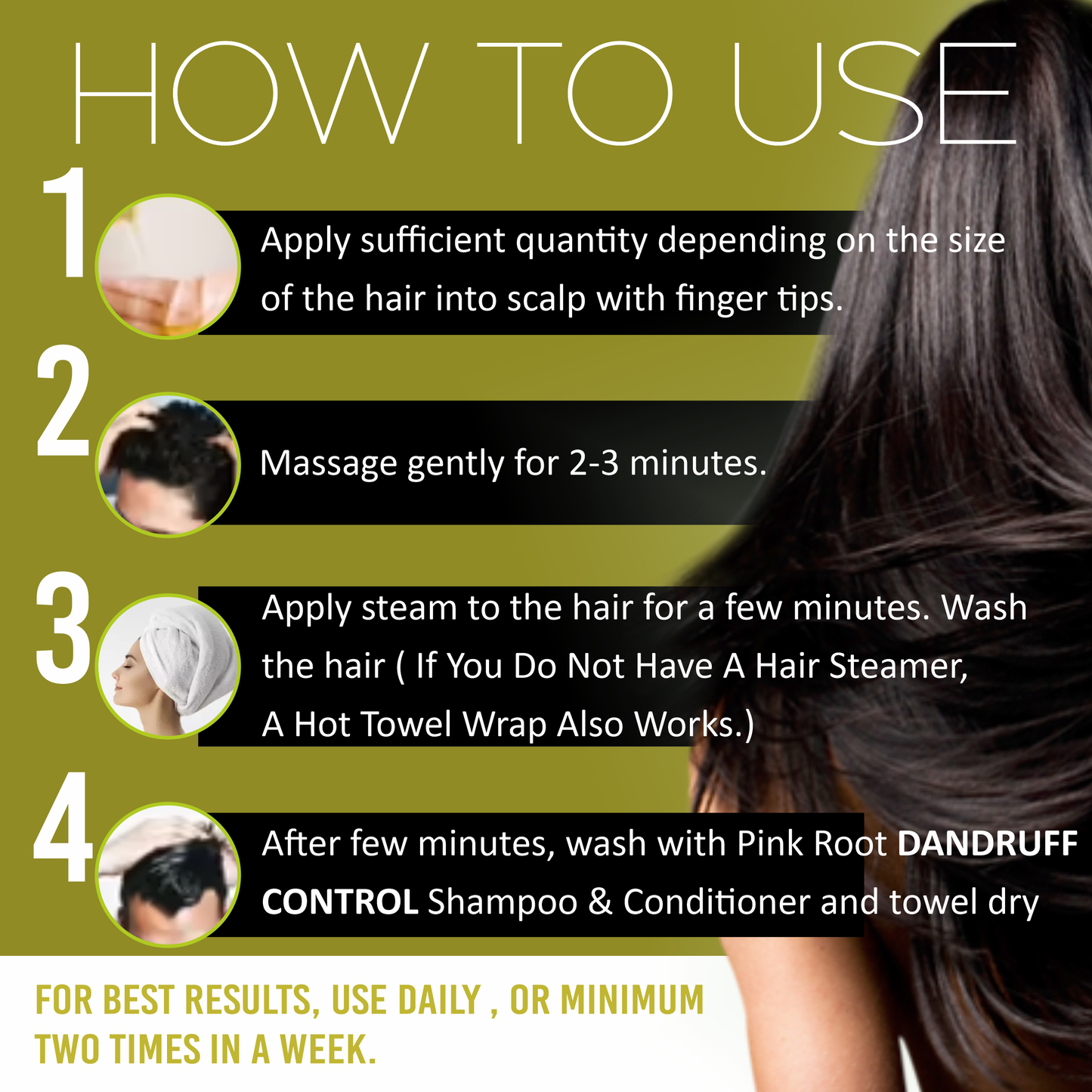 Pink Root Dandruff Control Oil |Dandruff Reduction, Prevents Itching, Scalp Nourishment |Hair Oil 100ml