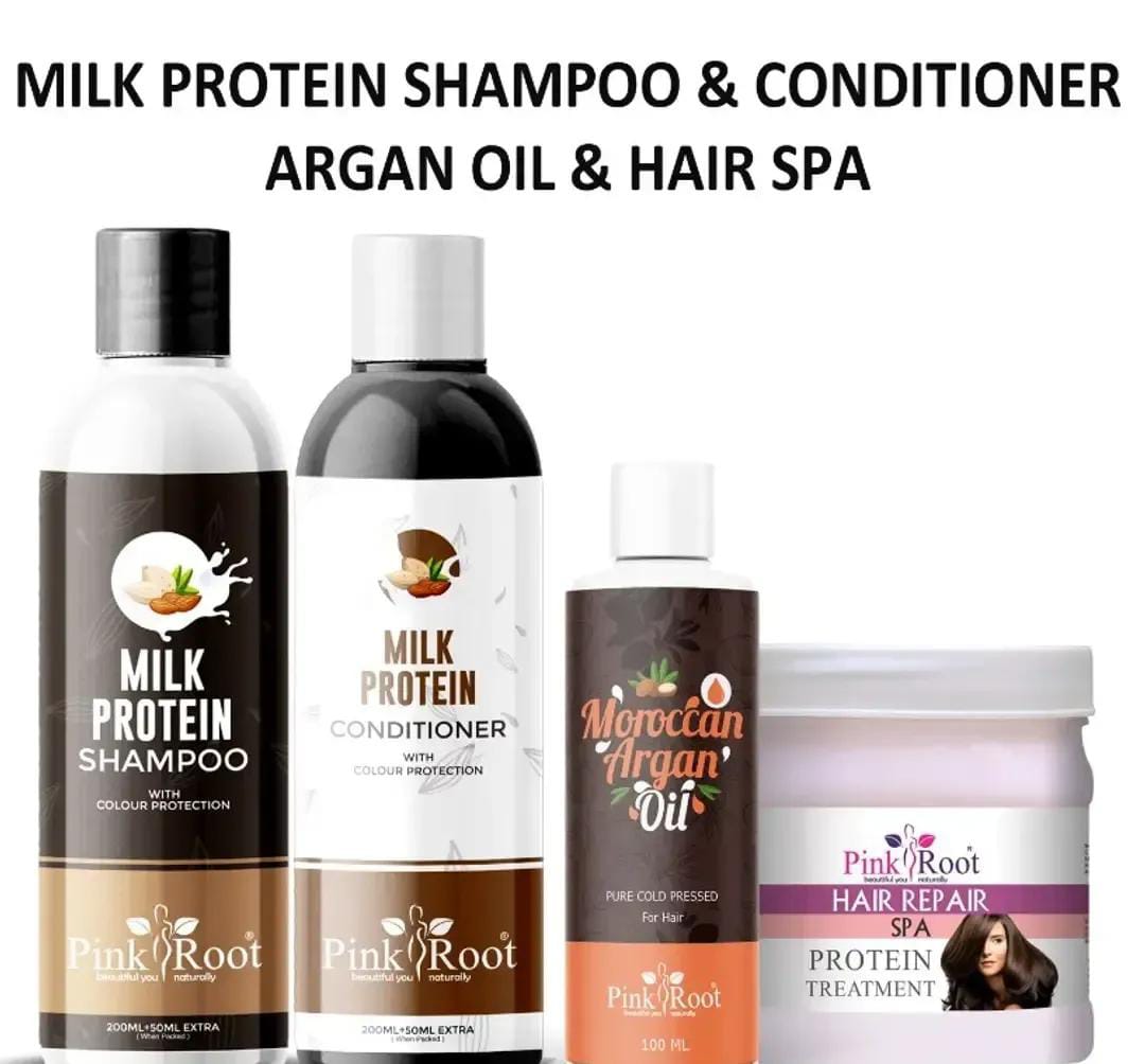 Milk Protein Shampoo & conditioner , Argan Oil, Hair spa Cream