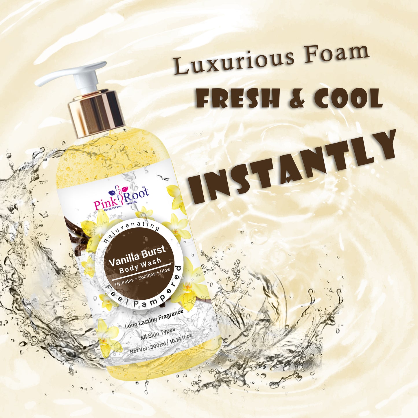 Pink Root Vanilla Body Wash Instant Smooth Skin