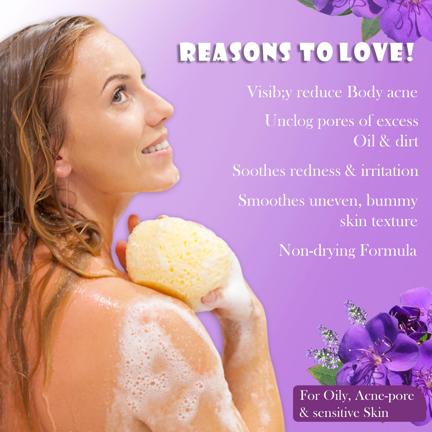 Pink Root 1% Salicylic Acid 2% Kojic Daily Body Wash Erases body acne, strawberry skin & ingrown hair in 28 days | 300 ml