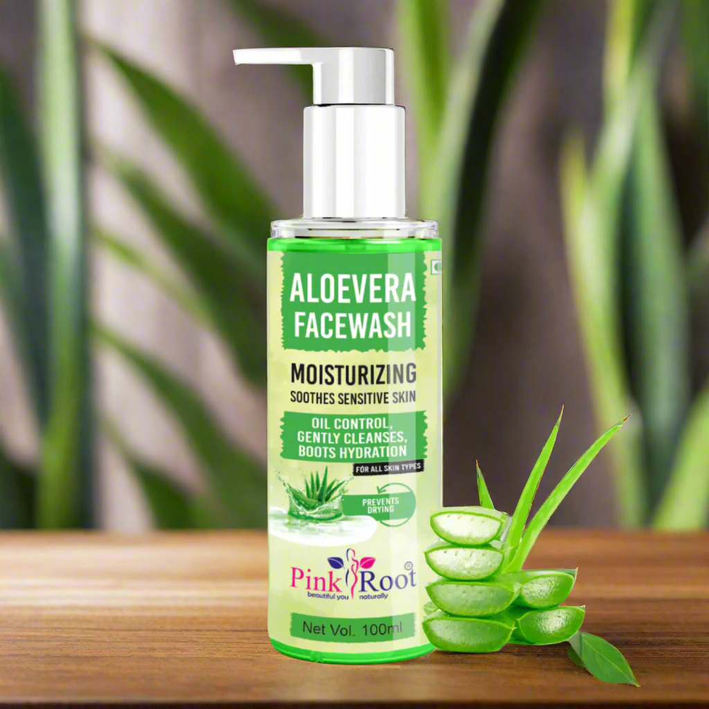aloe vera plant face wash Pink Root Aloevera Moisturizing Face Wash (100ml) For deep cleanses th