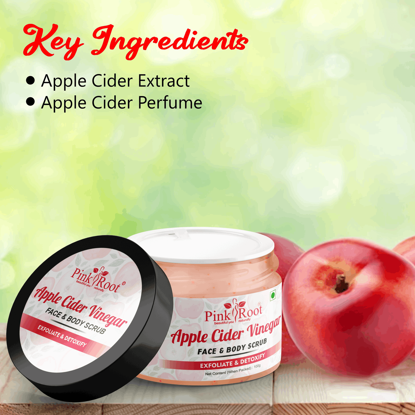 Apple Cider Vinegar Face & Body Scrub 100gm