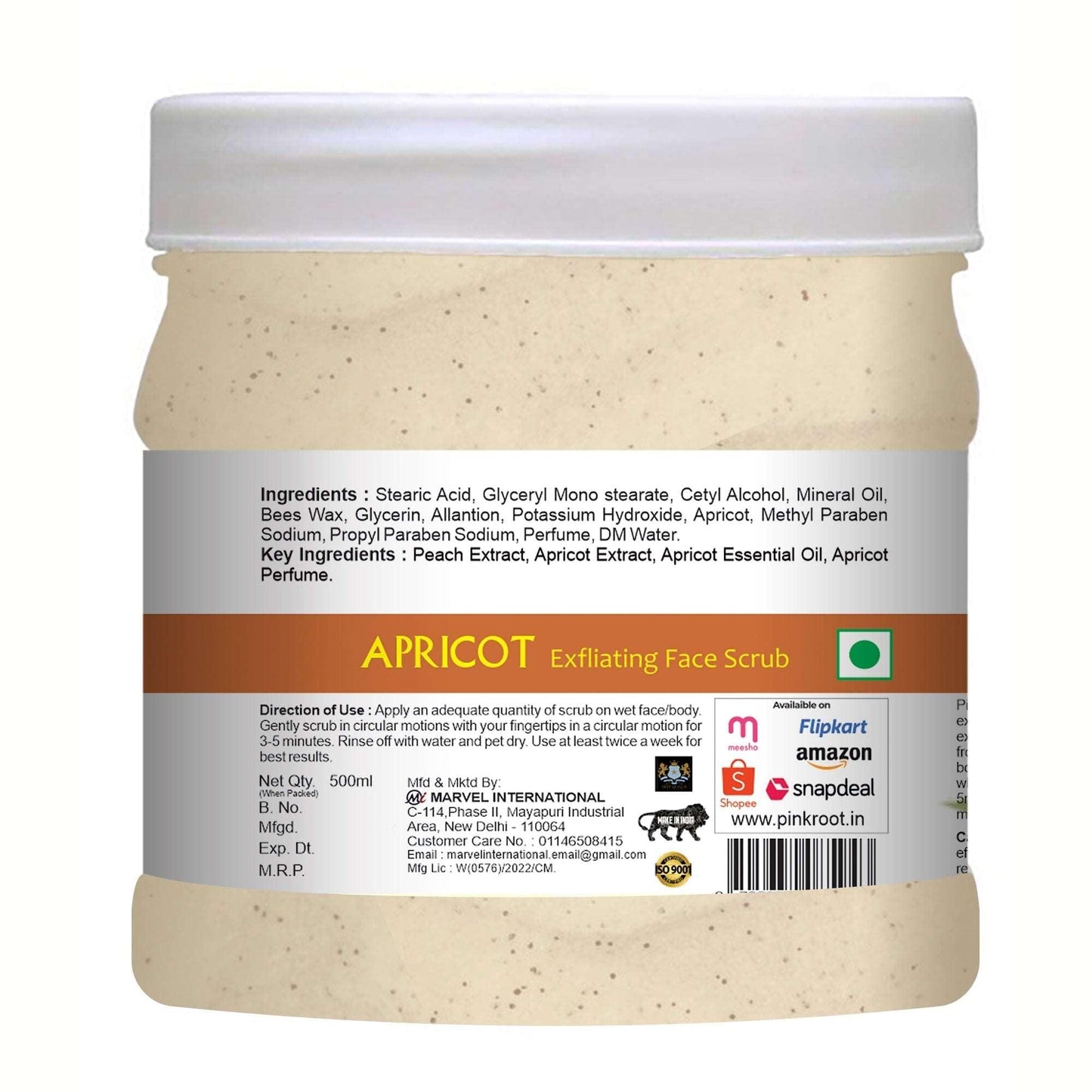 Apricot Exfoliating Face Scrub 500ml