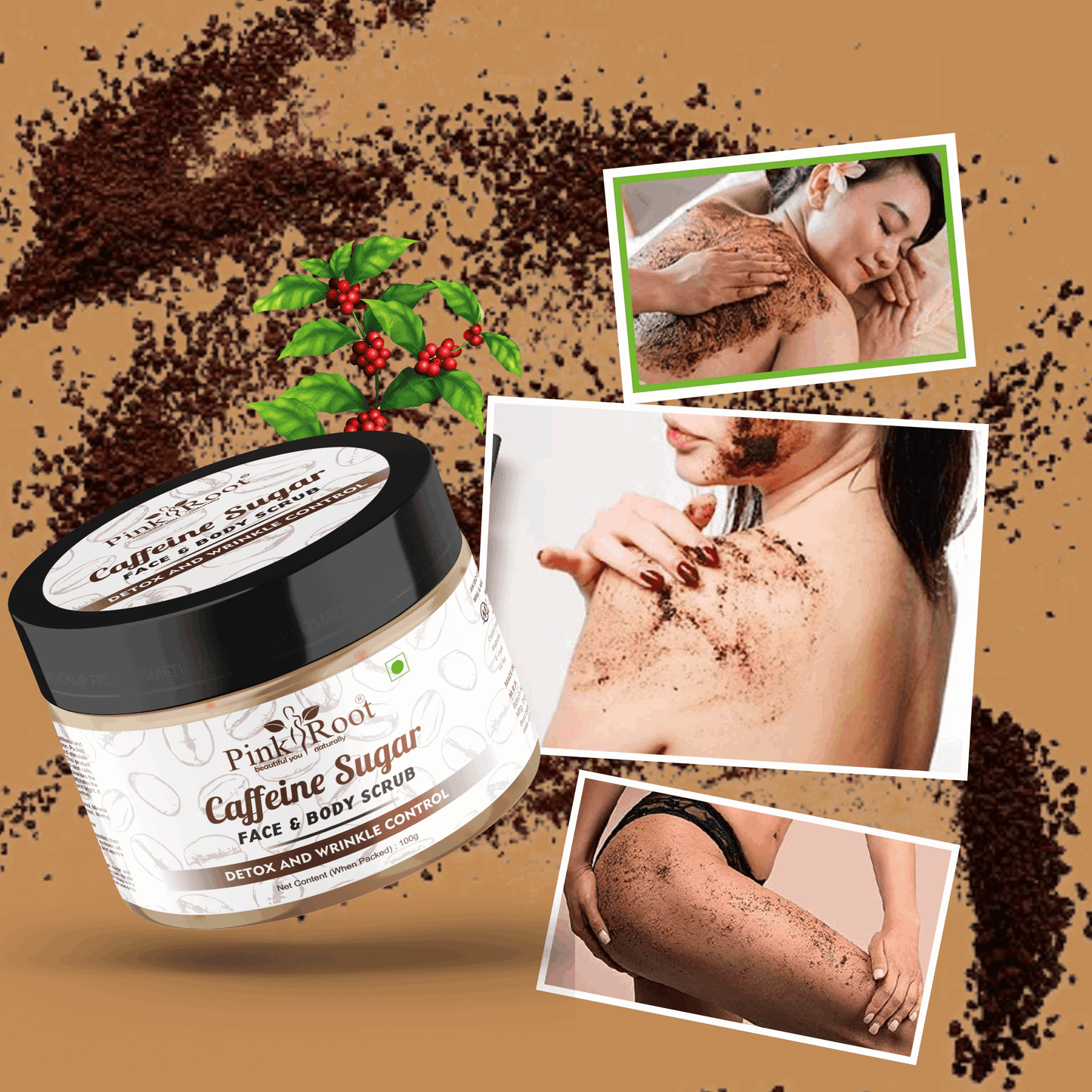 Caffeine Sugar Face & Body Scrub 100gm