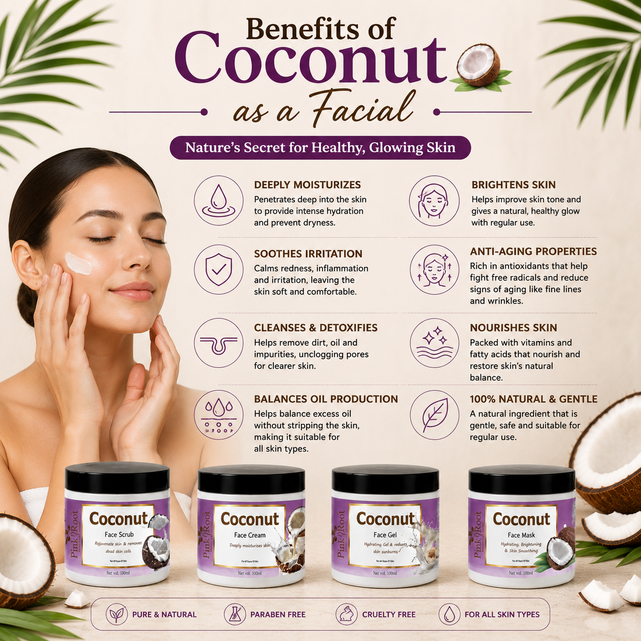 Pink Root Coconut Facial Kit 400gm