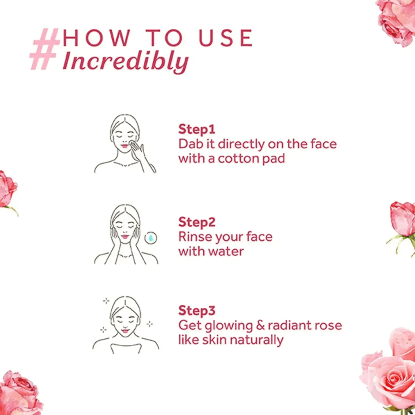 Facial Rose Water Toner & Mist For all Skin Type 100ml - Pink Root