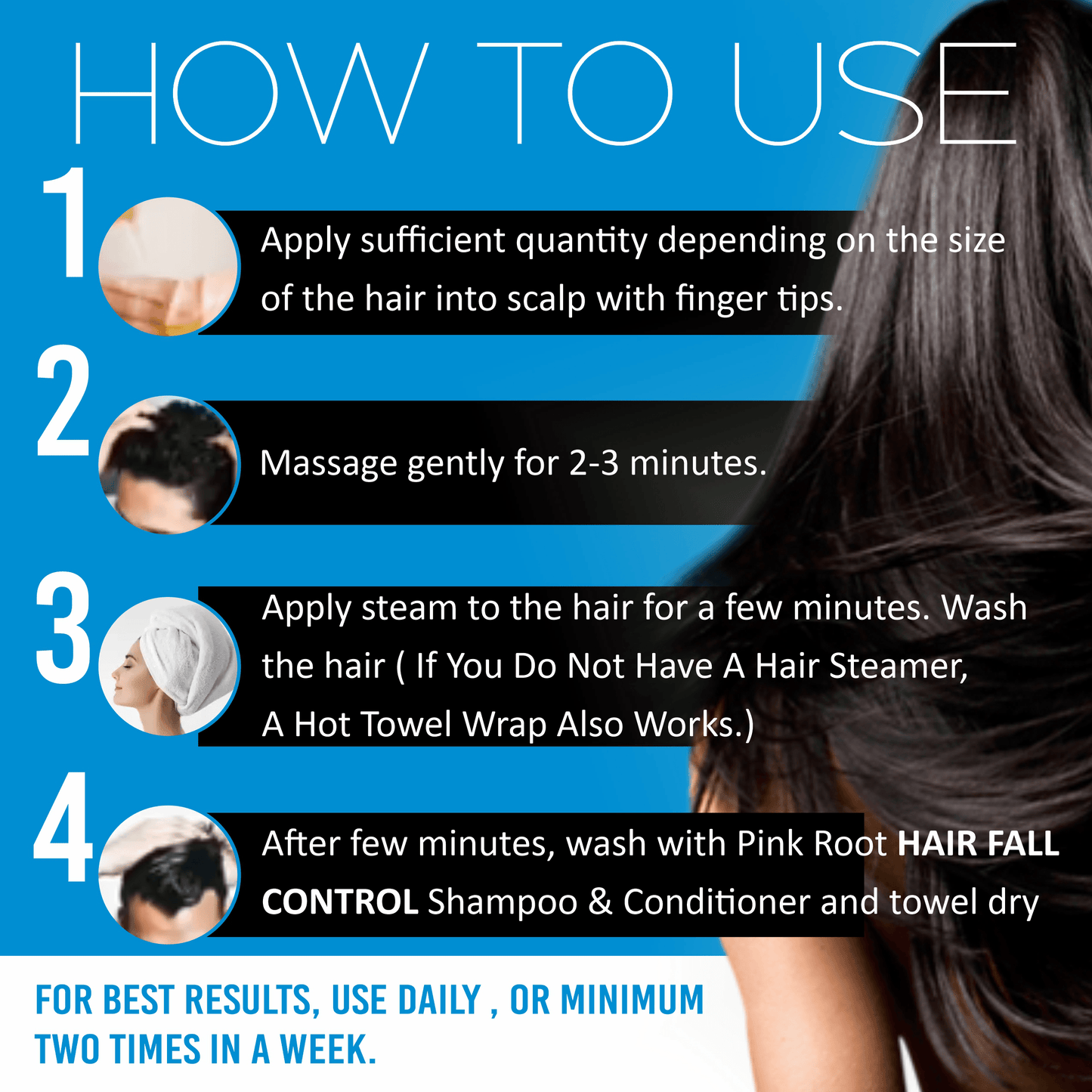 Hair Fall Control Oil || Controls Hair Fall. Nourishes Scalp || Boosts Hair Growth. Contains Ginger, Rosemary, Thuja Extracts || Non-Sticky Formula. Suitable for men and women 100ml - Pink Root