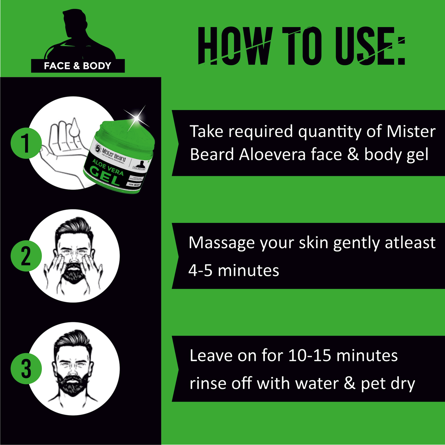 Mister Beard Aloevera Gel Face Moisturiser 100ml|Acne Free Skin, Deep Hydrates Skin - Pink Root