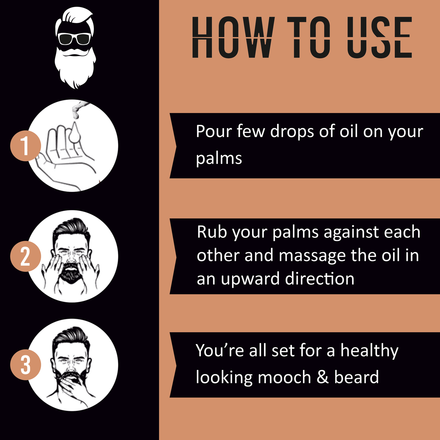 Mister Beard Mooch & Beard Oil 35ml, for growth of hairs - Pink Root