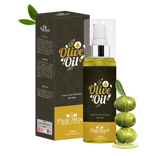 Olive Oil for Hair & Skin - Prevents Hair Loss Hair Oil 100ml - Pink Root