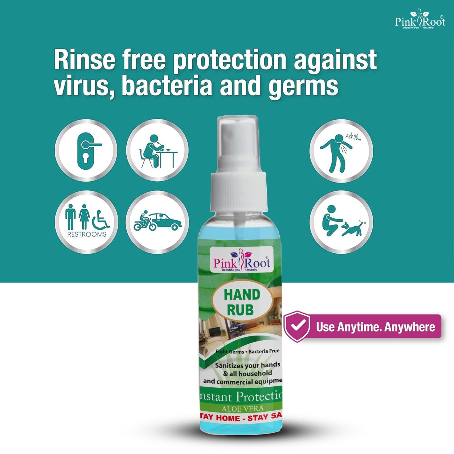 Pink Root Aloevera Hand Rub