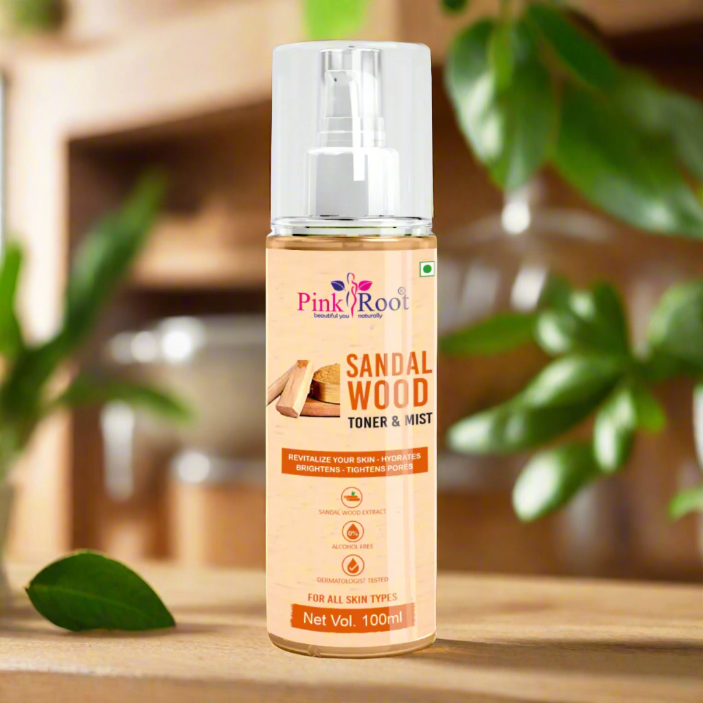 Sandalwood Face Toner & Mist for( Makeup removal) 100ml - Pink Root