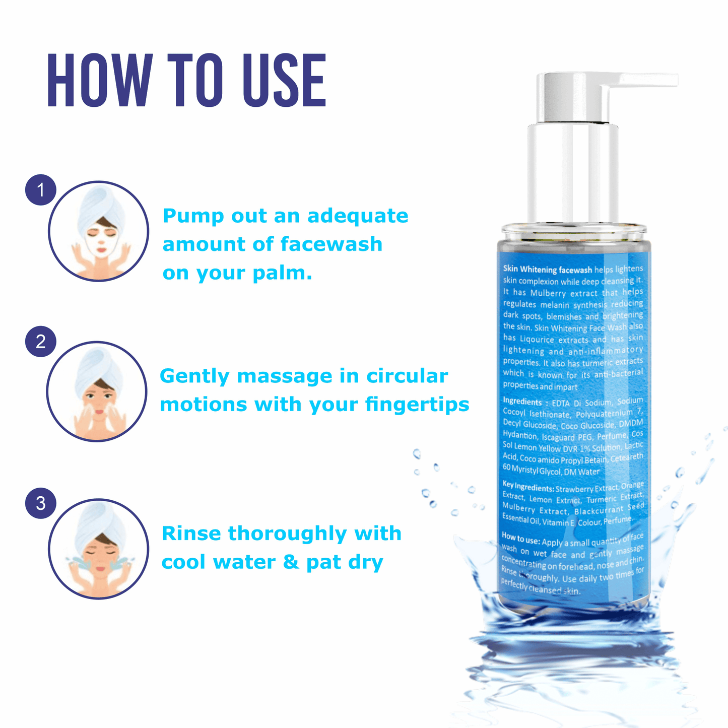 Skin Whitening Face Wash 100ml - Pink Root