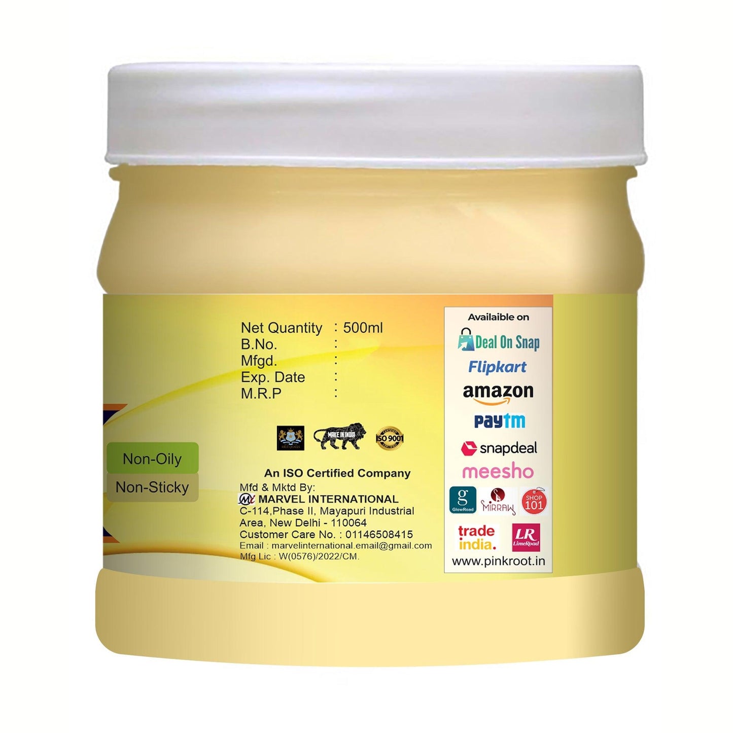 Cold Cream with Honey Almond 500ml - Pink Root