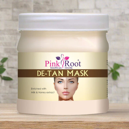 De-Tan Mask Enriched with Peppermint, Clove Oil, 500gm - Pink Root