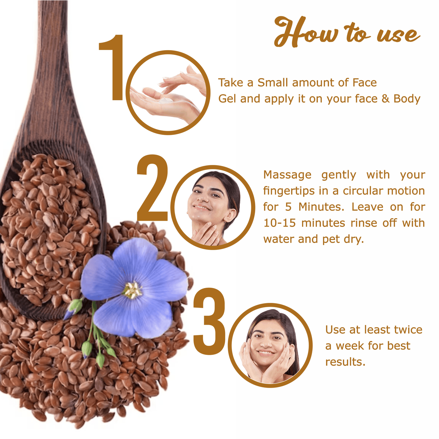 Flax Seeds( Alsi) Gel For Hair & Skin 100ml - Pink Root