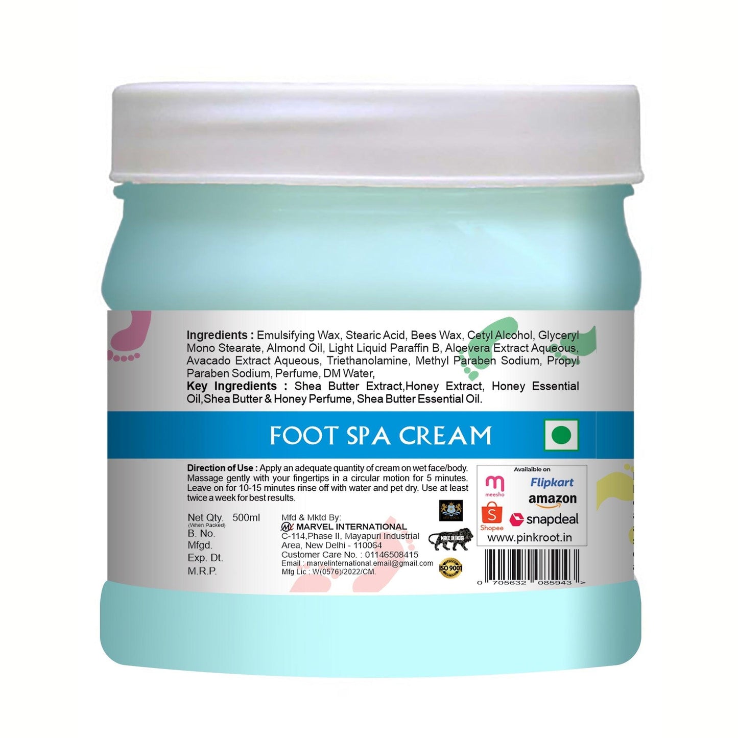 Foot Spa Cream 500ml - Pink Root