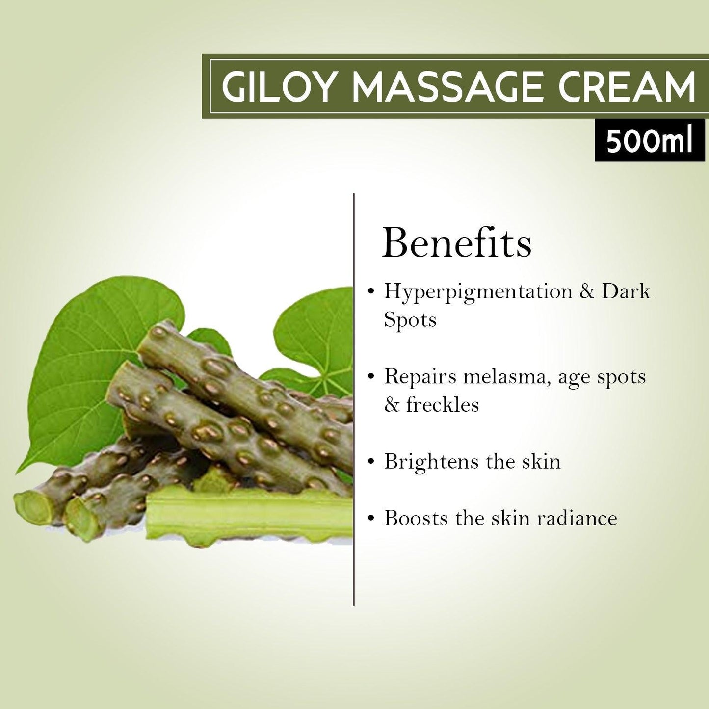 Giloy Anti Aeging Face & Body Massage Cream 500ml - Pink Root