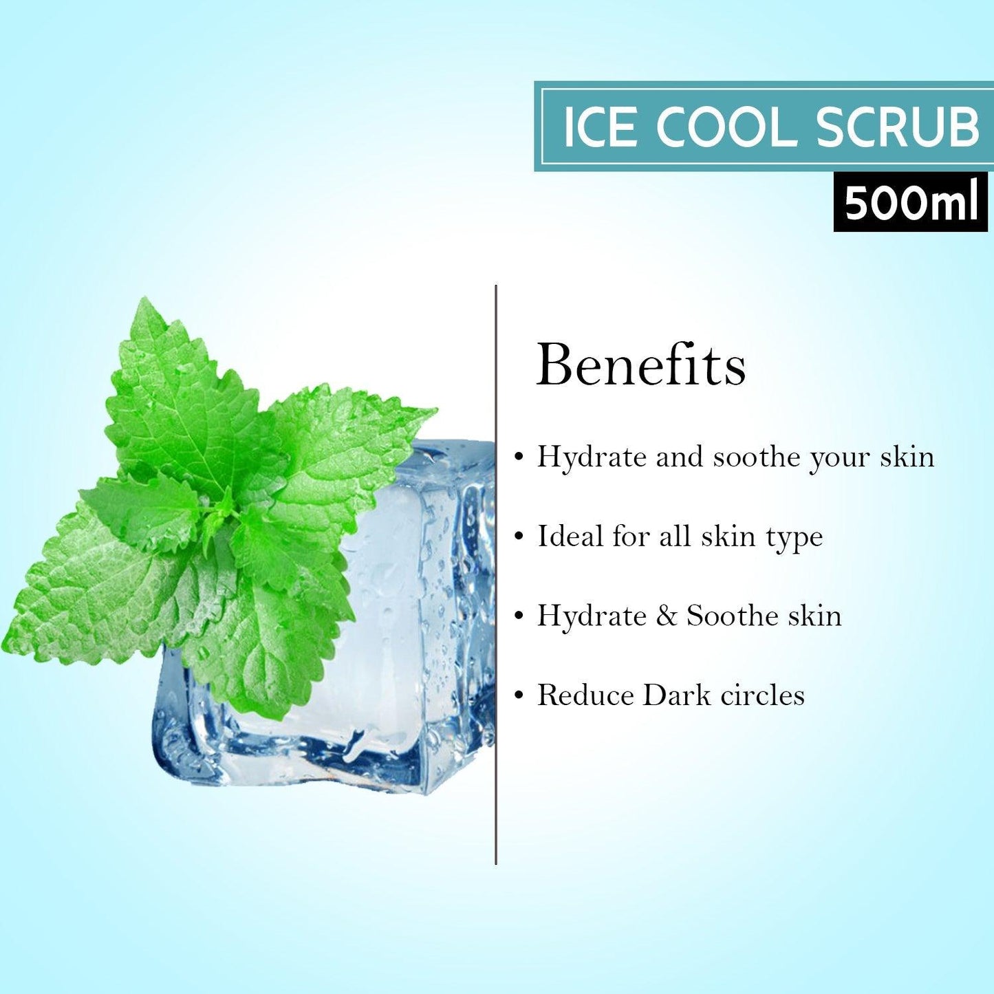 Ice Cool Eco Facial Kit( Scrub, Cream,Gel, Mask) 500gm Pack of 4 - Pink Root