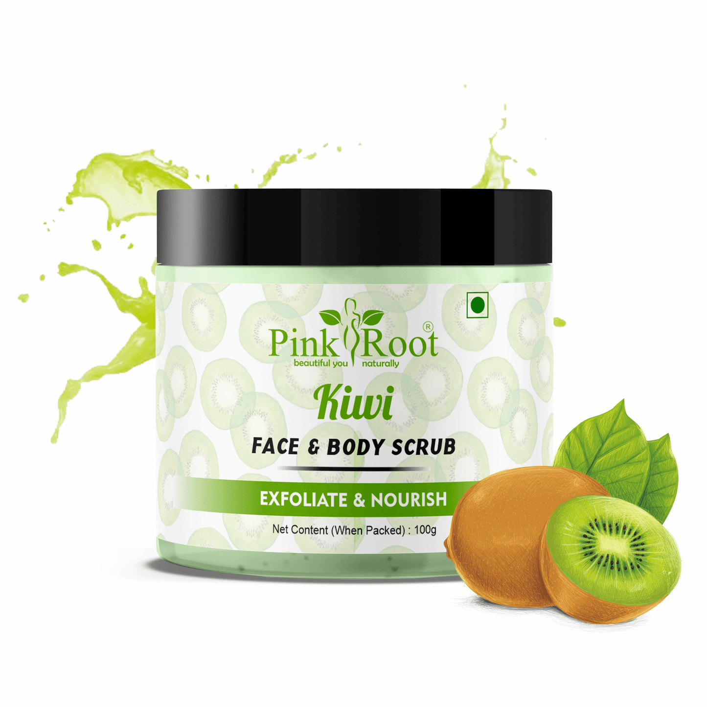 Kiwi Face & Body Scrub 100gm - Pink Root