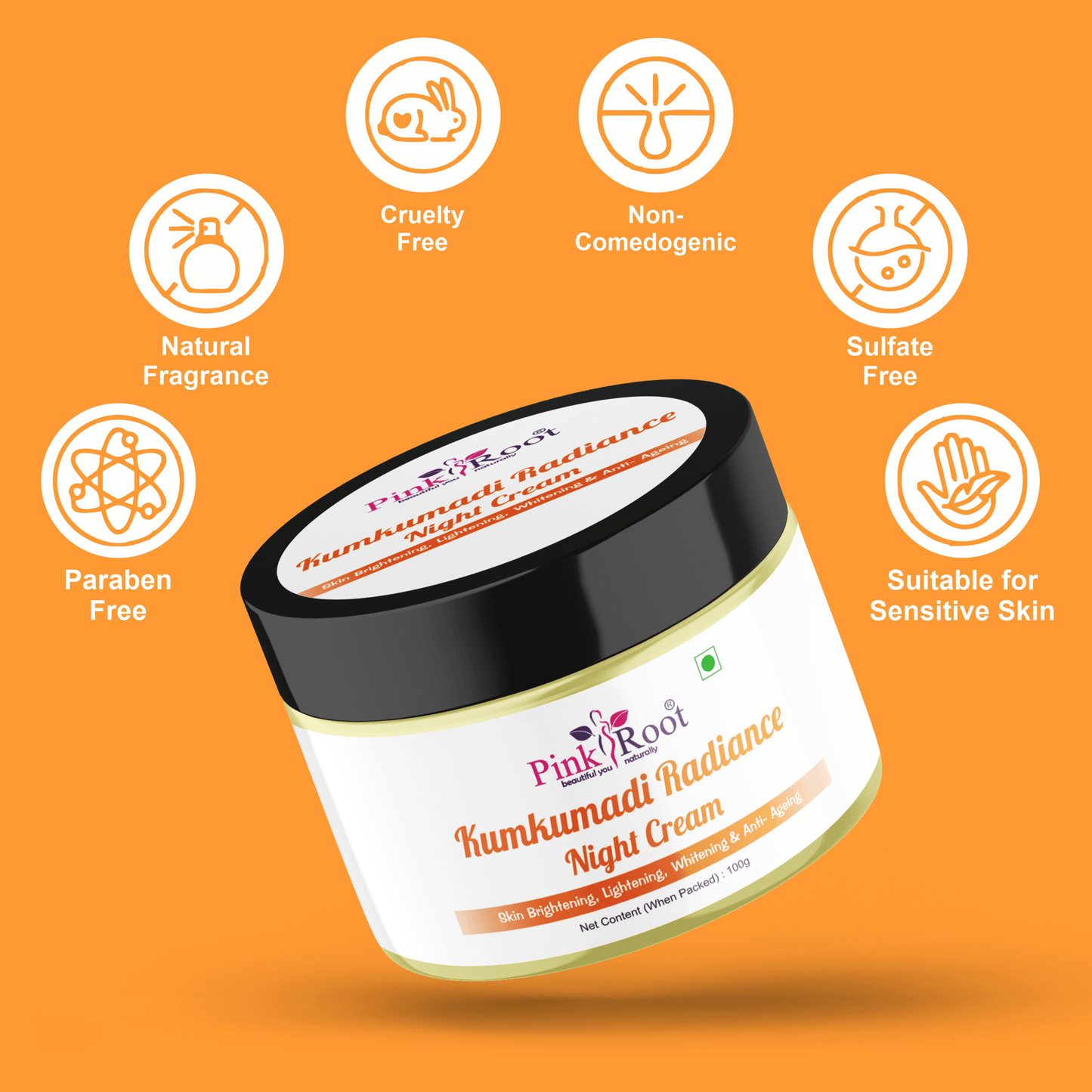 Kumkumadi Radiance Night Cream 100gm - Pink Root