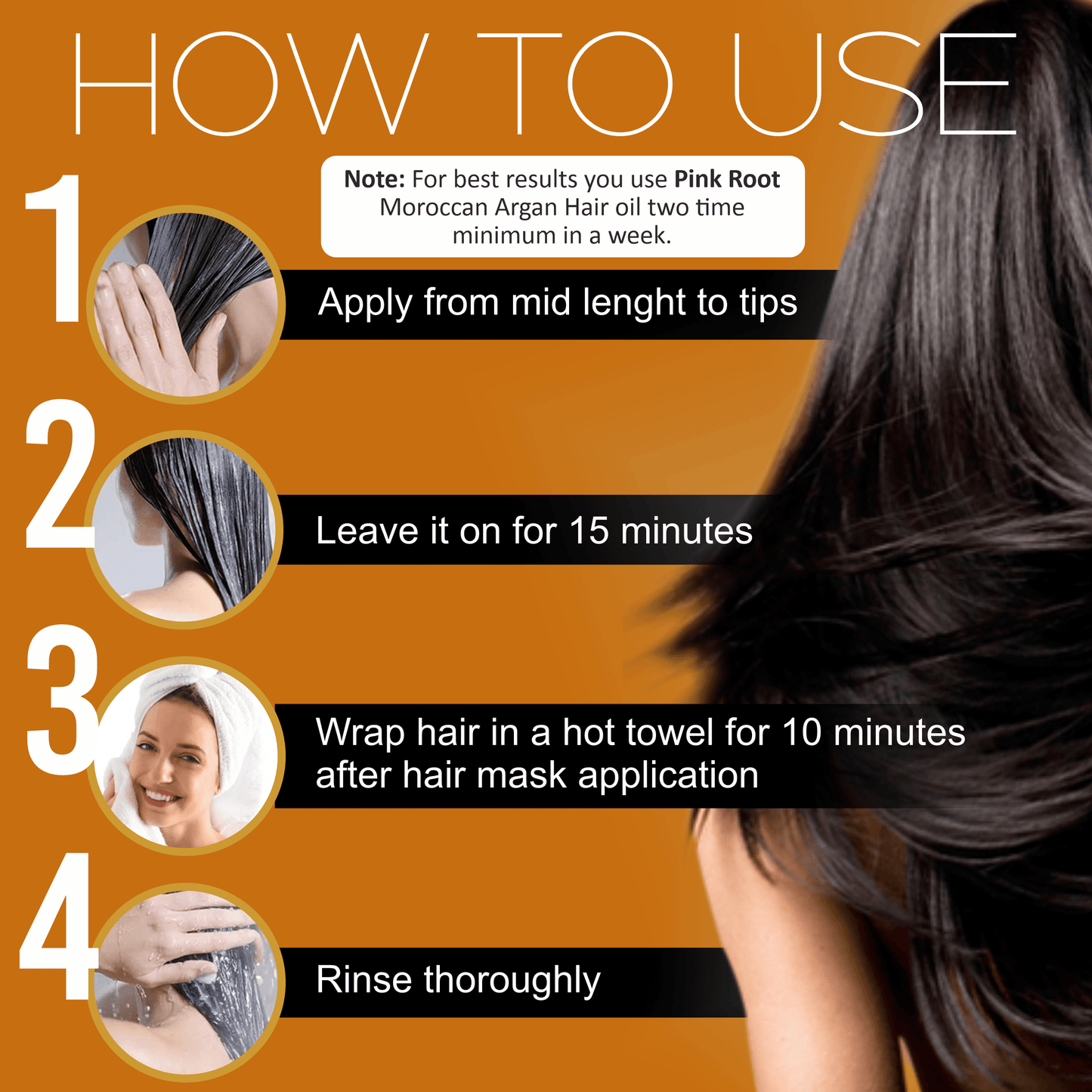 Moroccan Argan Hair Mask 200gm - Pink Root