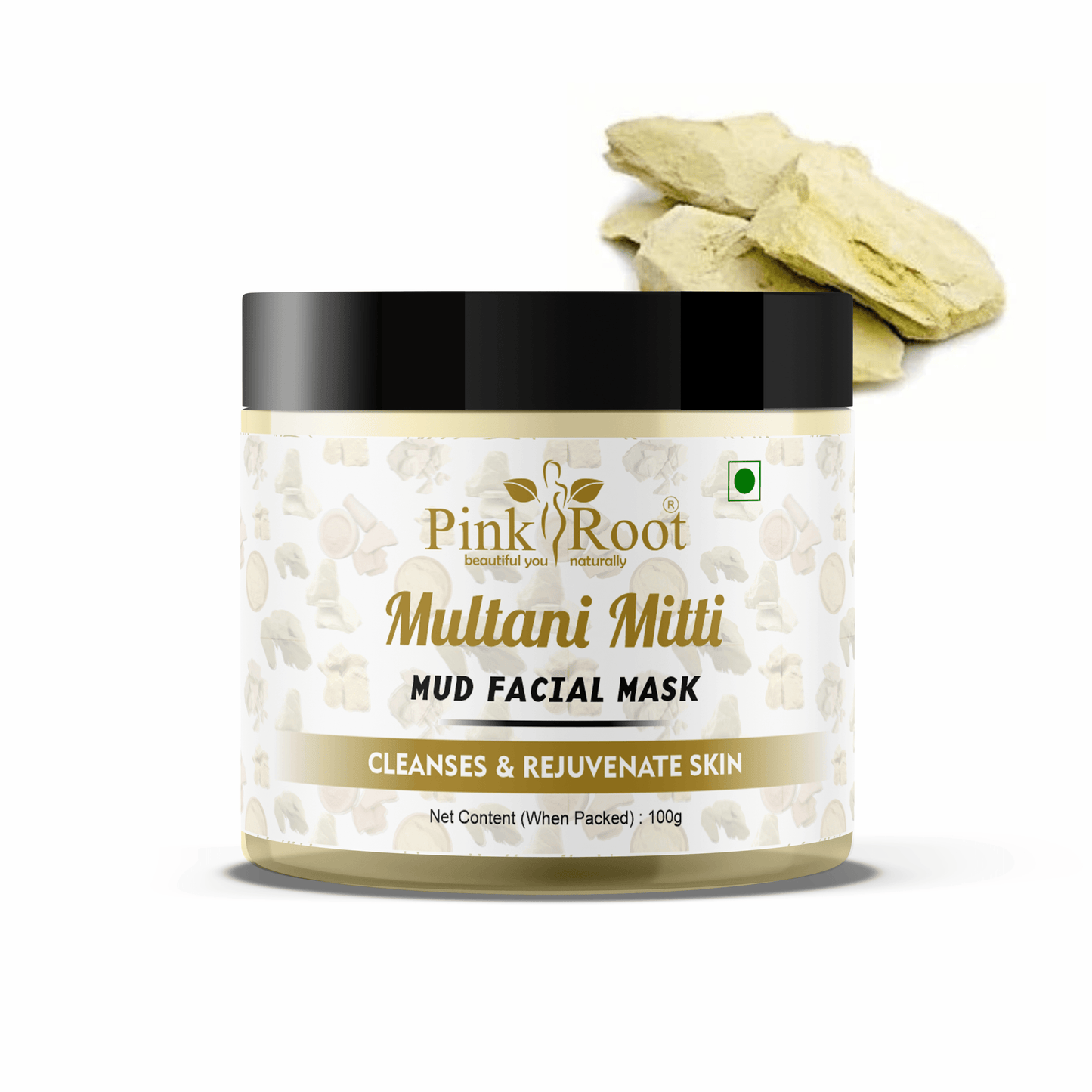 Multani Mitti Mud Face Mask 100gm - Pink Root