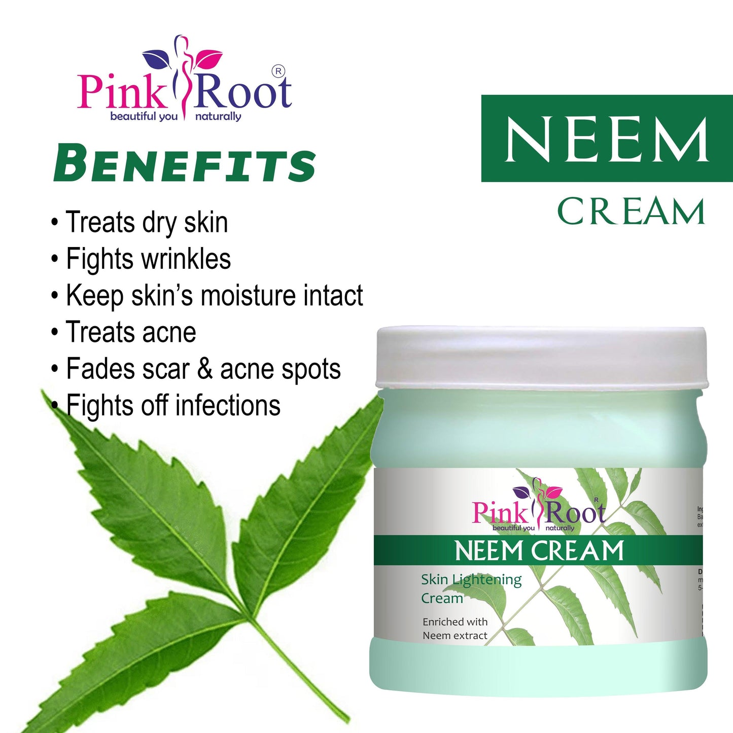 Neem Skin Lightening Cream 500ml - Pink Root