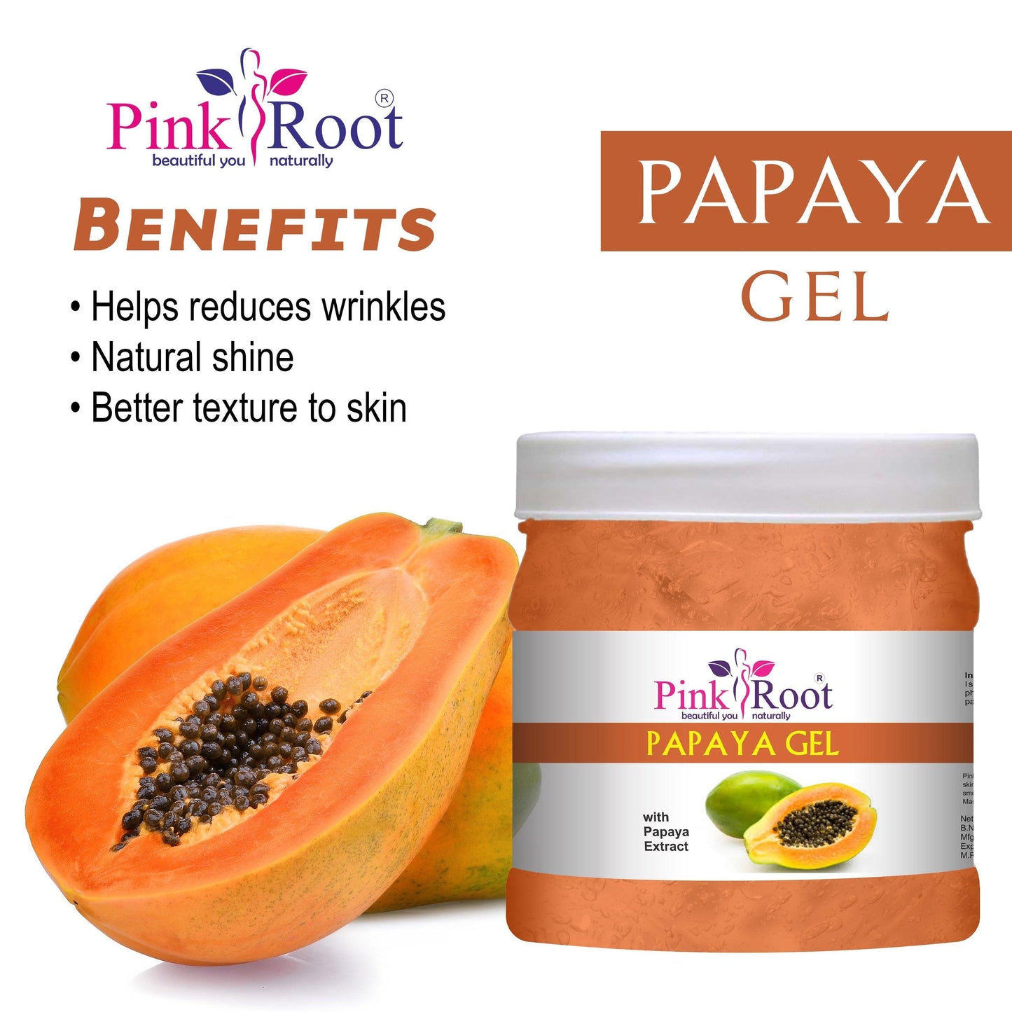 Papaya Gel with Papaya Extract 500ml - Pink Root