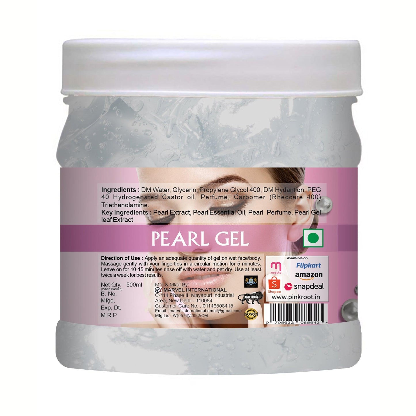 Pearl Gel, Pearl Gel leaf Extract 500gm - Pink Root