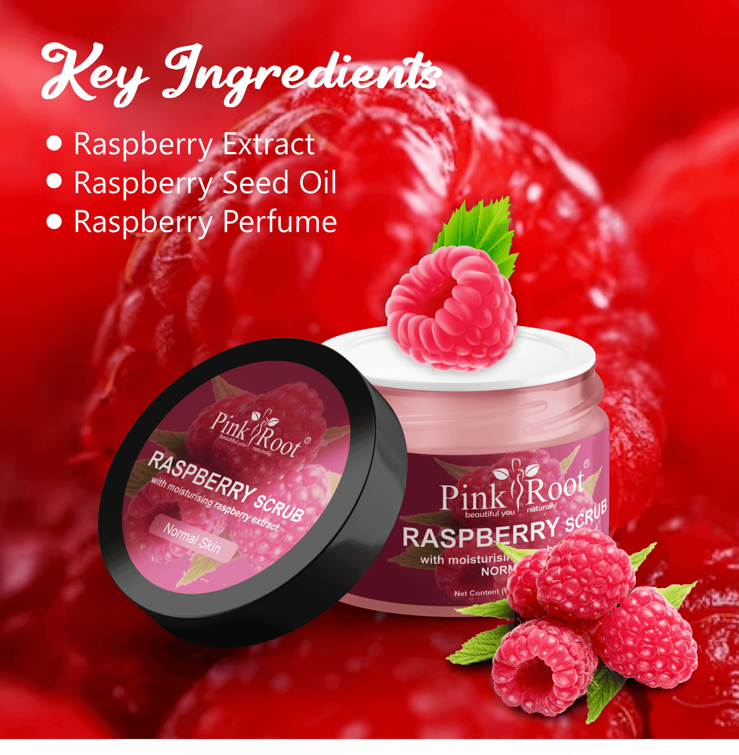 Raspberry Scrub 100gm - Pink Root