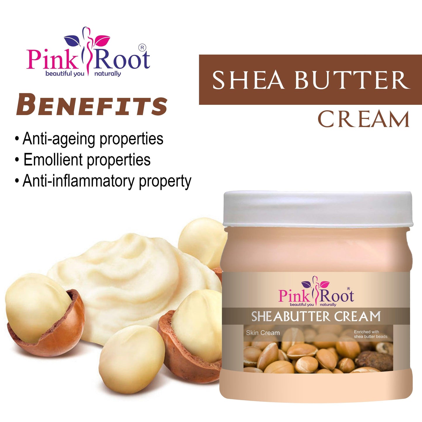 Shea Butter Cream 500ml - Pink Root