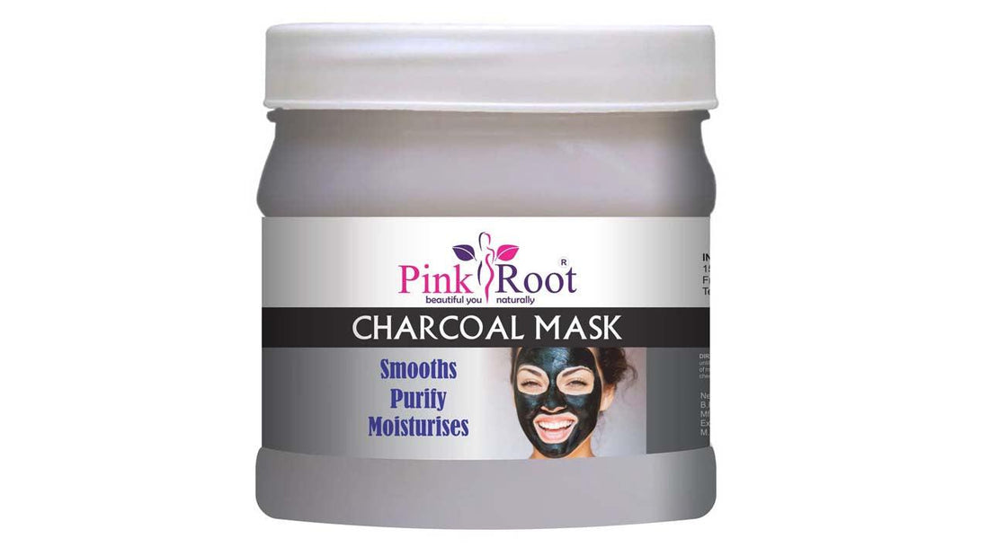 Pink roof charcoal face mask