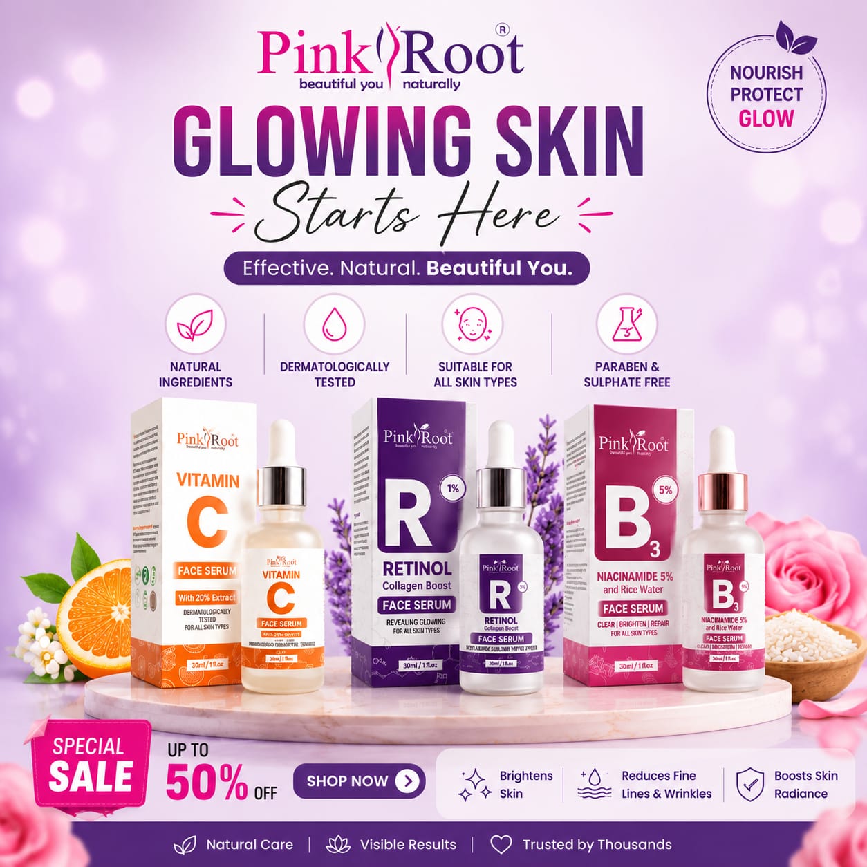 Face Serums- Pink Root