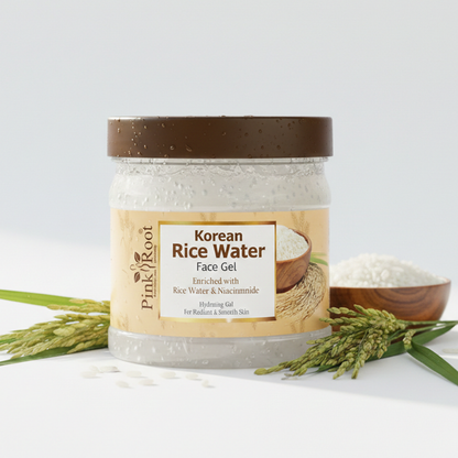Rice Water Face Gel (500ml) Natural Hydrating Formula That Brightens Skin, Refines Pores, Boosts Glow, and Promotes Smooth, Healthy Complexion