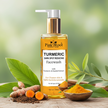 Pink Root Turmeric Dark Spot Reducing Facewash for Deep Cleansing Brightening Protection Skin