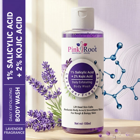 Pink Root Deep Cleansing Salicylic Body Wash (100ml) – Gently Exfoliates, Controls Oil & Helps Prevent Body Acne