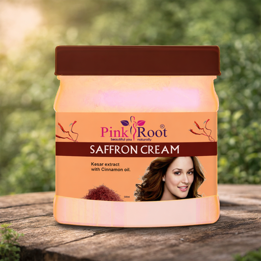 Pink Root Saffron Body Cream500ml - Evens Skin Tone, Reduces Pigmentation, Boosts Natural Glow, Soothes Skin, and Promotes a Fresh
