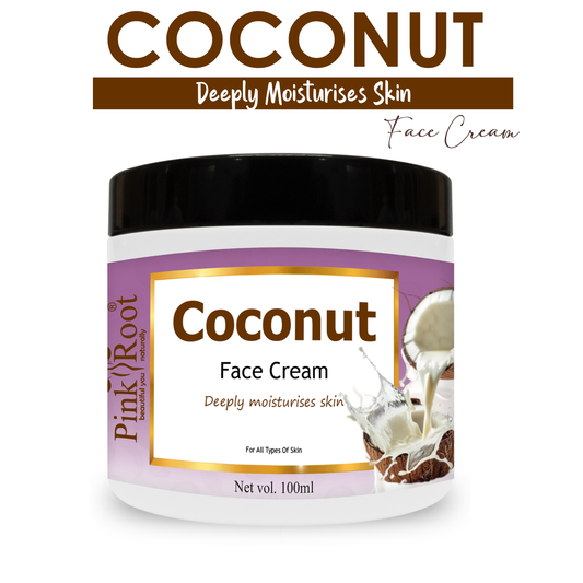 Pink Root Coconut Cream 100ml for Skin Whitening, Brighening, Tightening & Moisturising for Face & Body (100 ml)