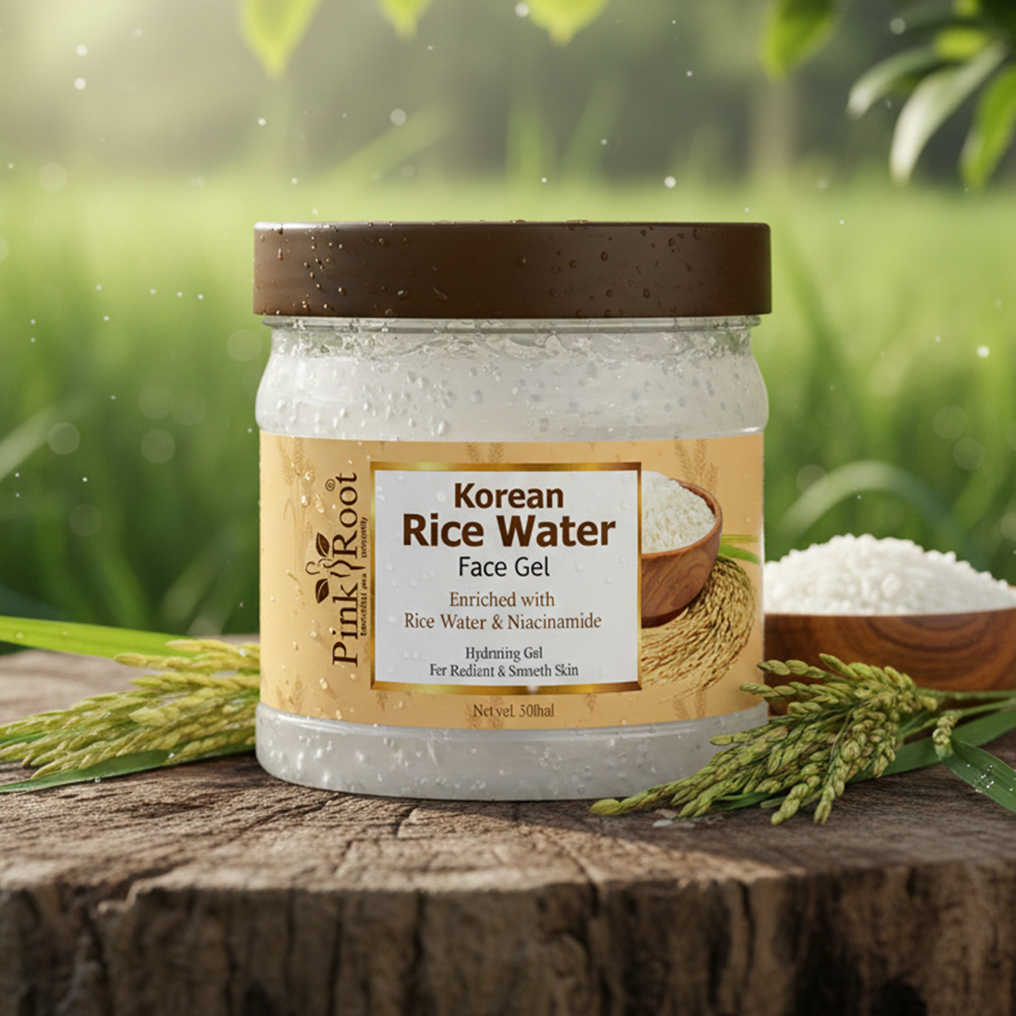 Rice Water Face Gel (500ml) Natural Hydrating Formula That Brightens Skin, Refines Pores, Boosts Glow, and Promotes Smooth, Healthy Complexion