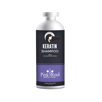 Pink Root Keratin Hair Shampoo (250 ml) for Smoothening of Hairs and Volume Enhancement
