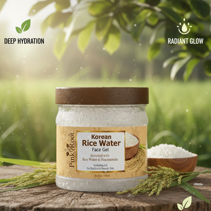 Rice Water Face Gel (500ml) Natural Hydrating Formula That Brightens Skin, Refines Pores, Boosts Glow, and Promotes Smooth, Healthy Complexion