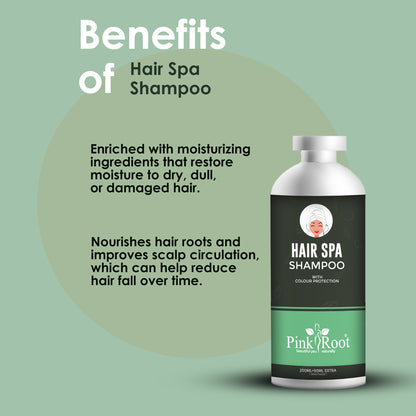 Pink Root Hair Spa Shampoo for Deep Nourishing Shampoo for Dry Hair, Long & Health Hairs (250 ml )
