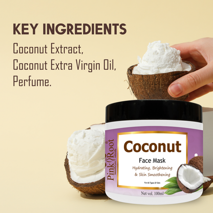 Pink Root Coconut Face Mask, Advanced hydration, Anti-aging, reduce blemishes, 100ml