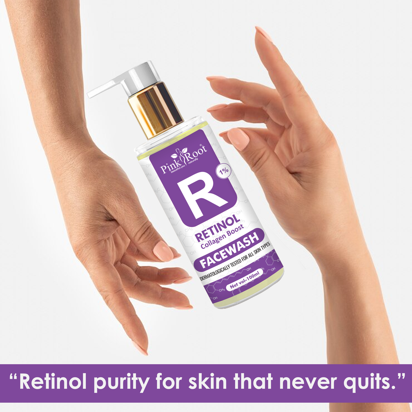 Pink Root Deep Cleansing Retinol Face Wash for Acne & Aging Skin