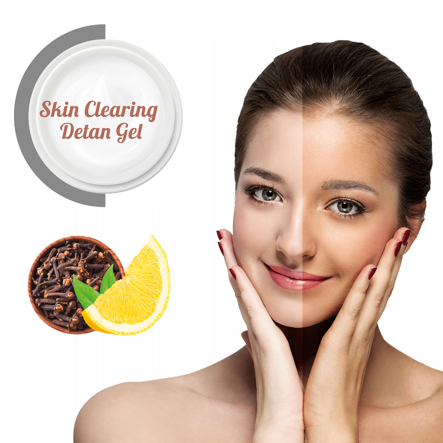 Pink Root Detan Face Gel 100ml, gives Skin Brightening, Skin Whitening Face Gel For Skin,Tan Removal, Whitening, Depigmentation, Oil Control, Acne & Fairness