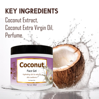 Pink Root Coconut Gel 100ml for Removing Acnes & Pimples, Cleansing of Skin, Moisturising & Nourishment
