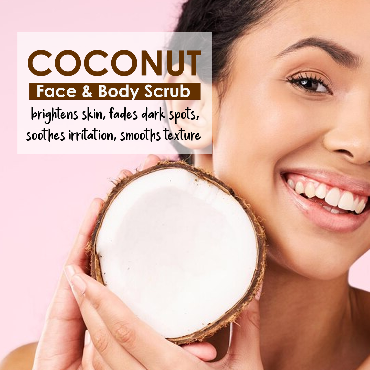 Pink Root Coconut Scrub for Soft, Clean & Healthy Skin, Advanced hydration, Anti-aging, reduce blemishes, 100ml