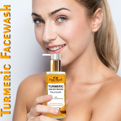 Pink Root Turmeric Dark Spot Reducing Facewash for Deep Cleansing Brightening Protection Skin