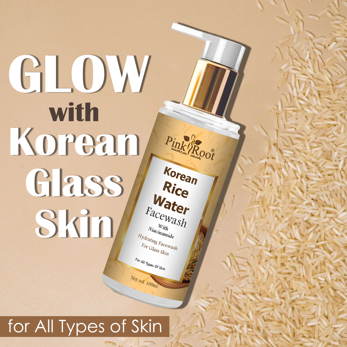 Pink Root Rice Water, Turmeric, Retinol, De-tan, Salicylic Acid & Skin Whitening Face Wash ( Pack of 6)- A Natural Skincare Solution for Deep Cleansing, Gentle Exfoliation, Brightening Dull Skin, Reducing Excess Oil, Improving Texture